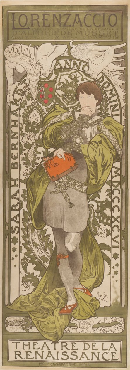 Lorenzaccio, 1896 av Alphonse Mucha