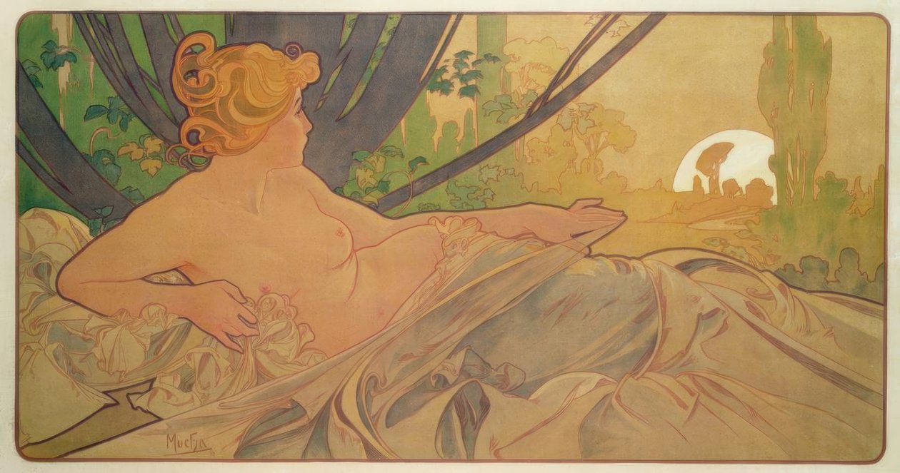 Soloppgang av Alphonse Mucha