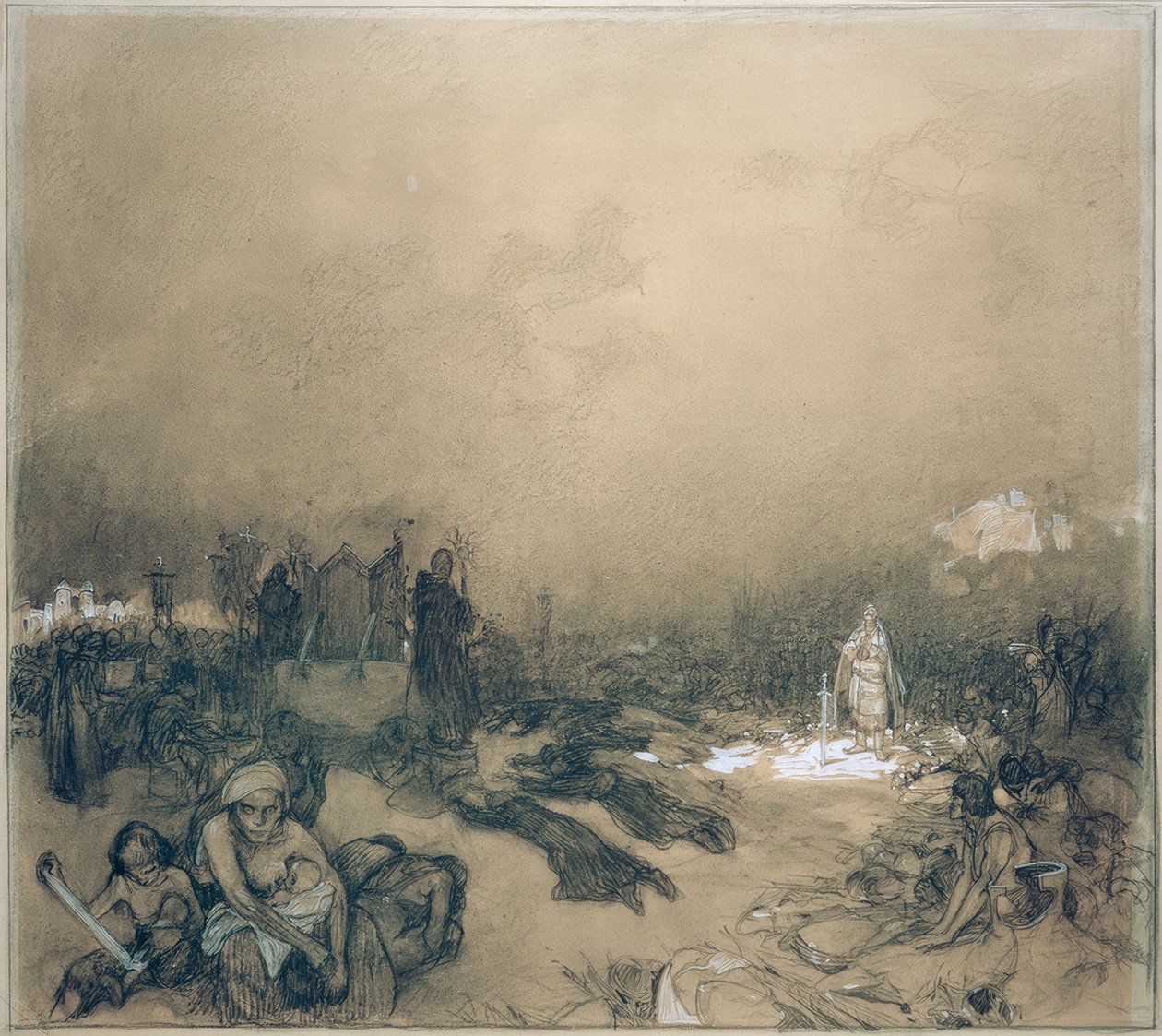 Etter slaget på fjellet Vítkov av Alphonse Mucha