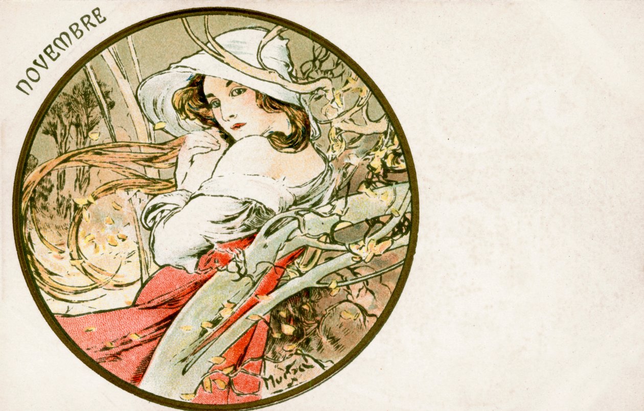"November", 1900 av Alphonse Mucha