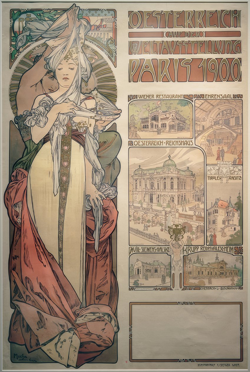 Østerrike på verdensutstillingen i Paris 1900 av Alphonse Mucha