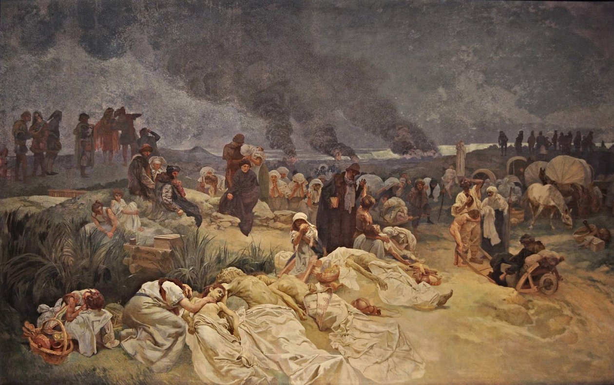 Petr Chelcicky på Vodnany Syklusen The Slav Epic av Alphonse Mucha