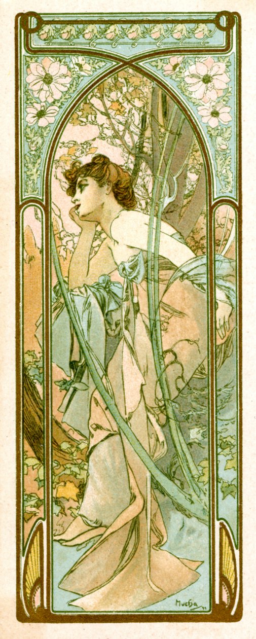 'Everie of Evening', 1899 av Alphonse Mucha