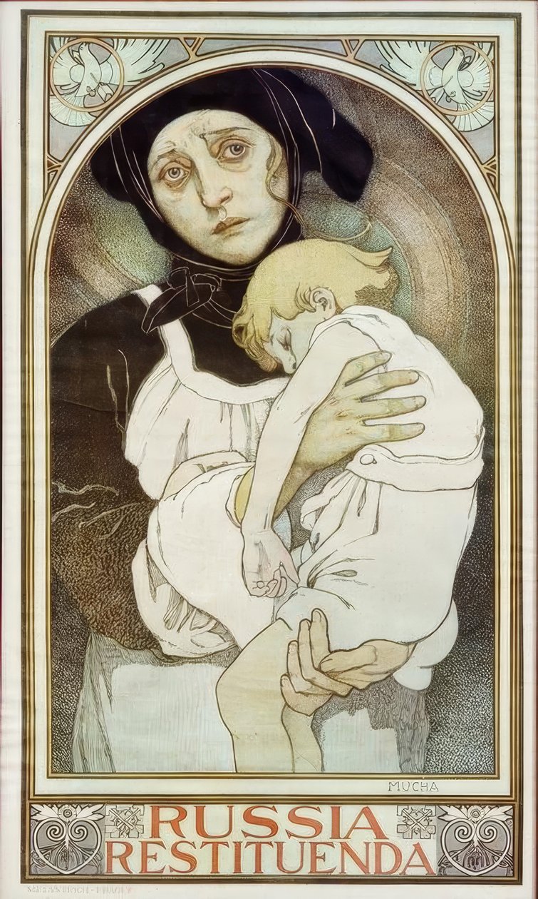 Russland skal gjenopprettes av Alphonse Mucha