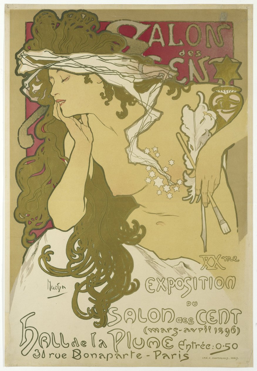 Salon des Cent, XX. utstilling av Salon des Cent, mars-april, 1896 av Alphonse Mucha