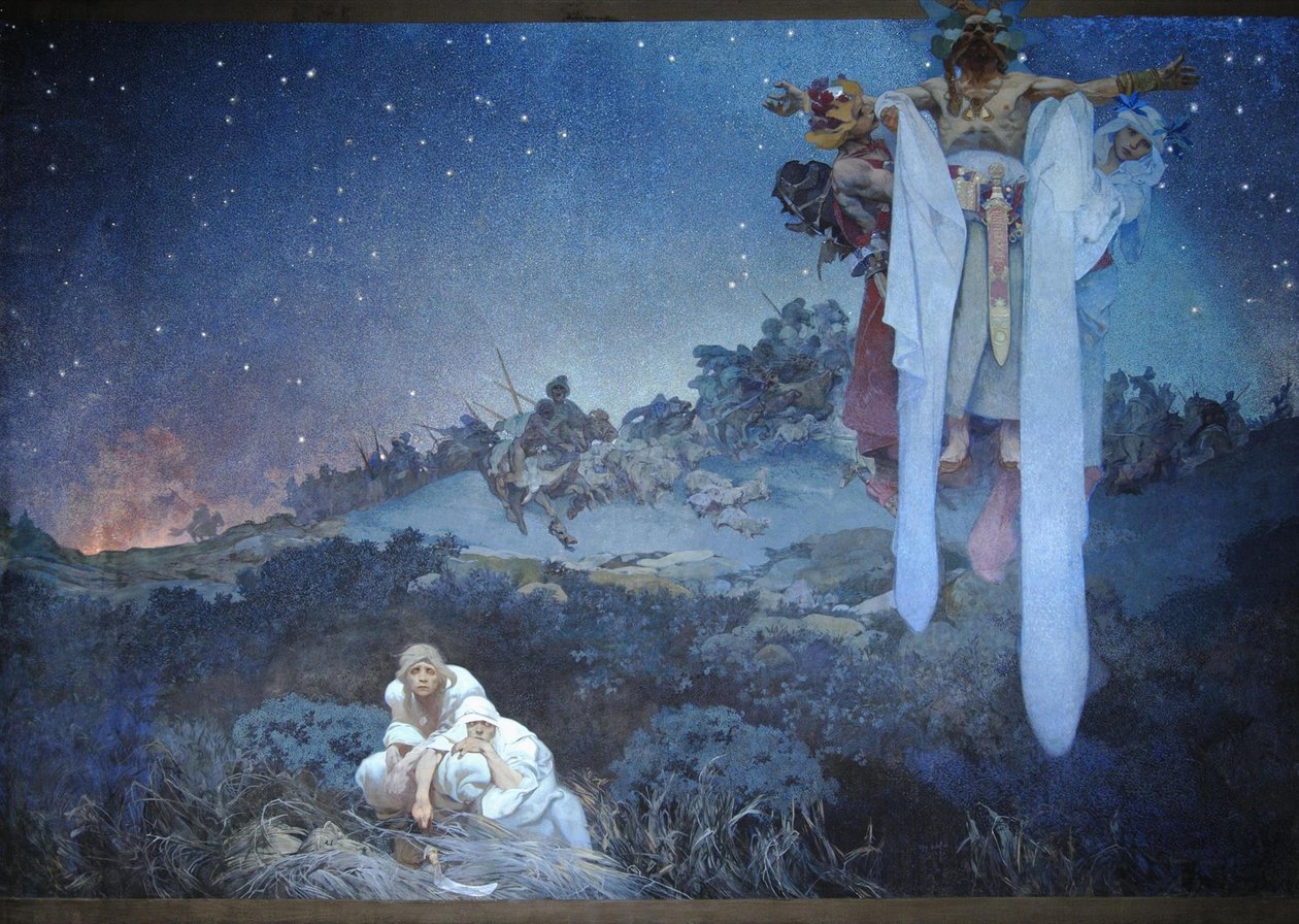 Slavere i deres opprinnelige hjemland, 1911 av Alphonse Mucha