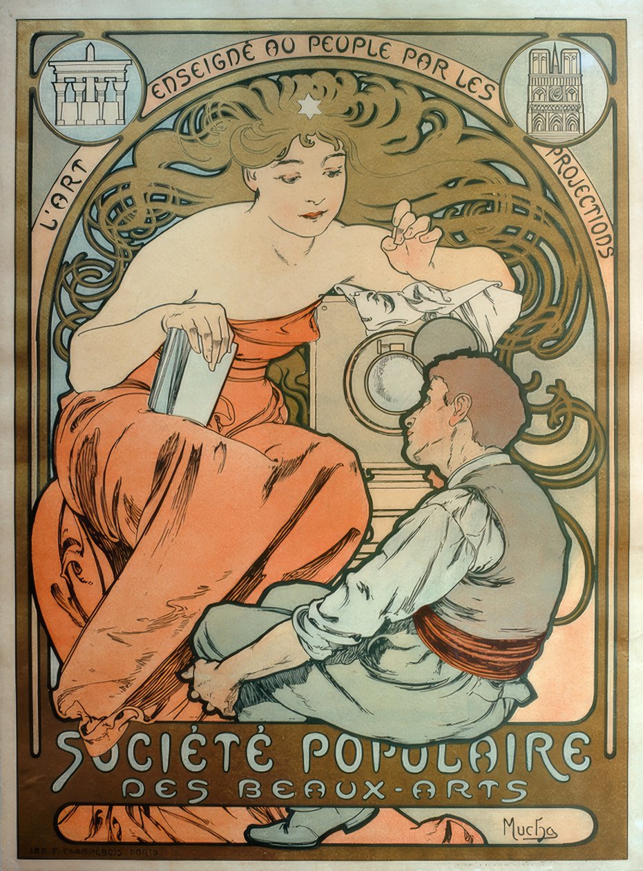 Popular Society of Fine Arts / Kunst undervist til folket av Alphonse Mucha