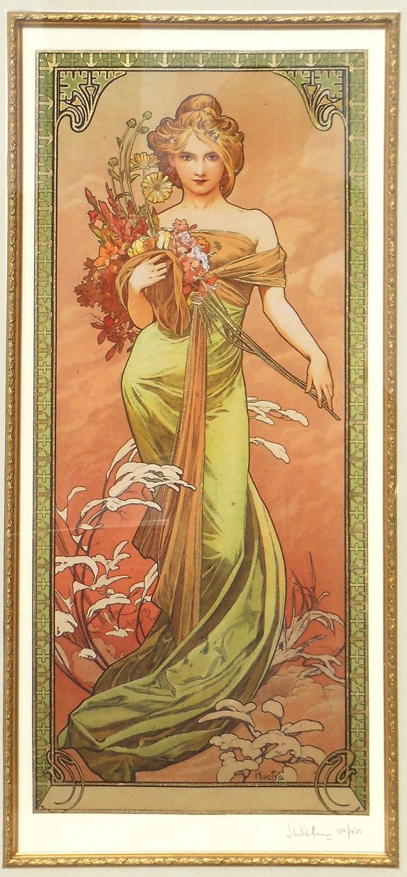 Spring fra serien Les Saisons av Alphonse Mucha