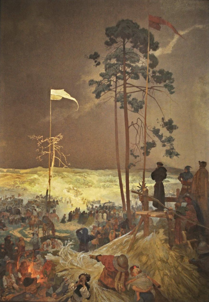 Møtet Na Krizkach Syklusen Det slaviske epos av Alphonse Mucha