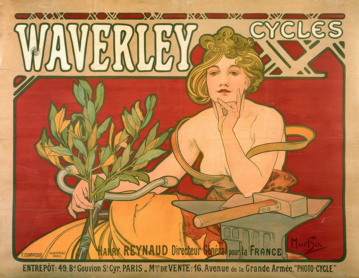 Waverley sykler av Alphonse Mucha
