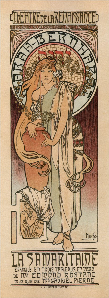 Kvinne fra Samaria-plakat av Alphonse Mucha