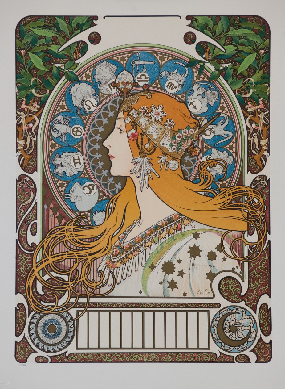 Zodiac Zodiac, 1896. av Alphonse Mucha