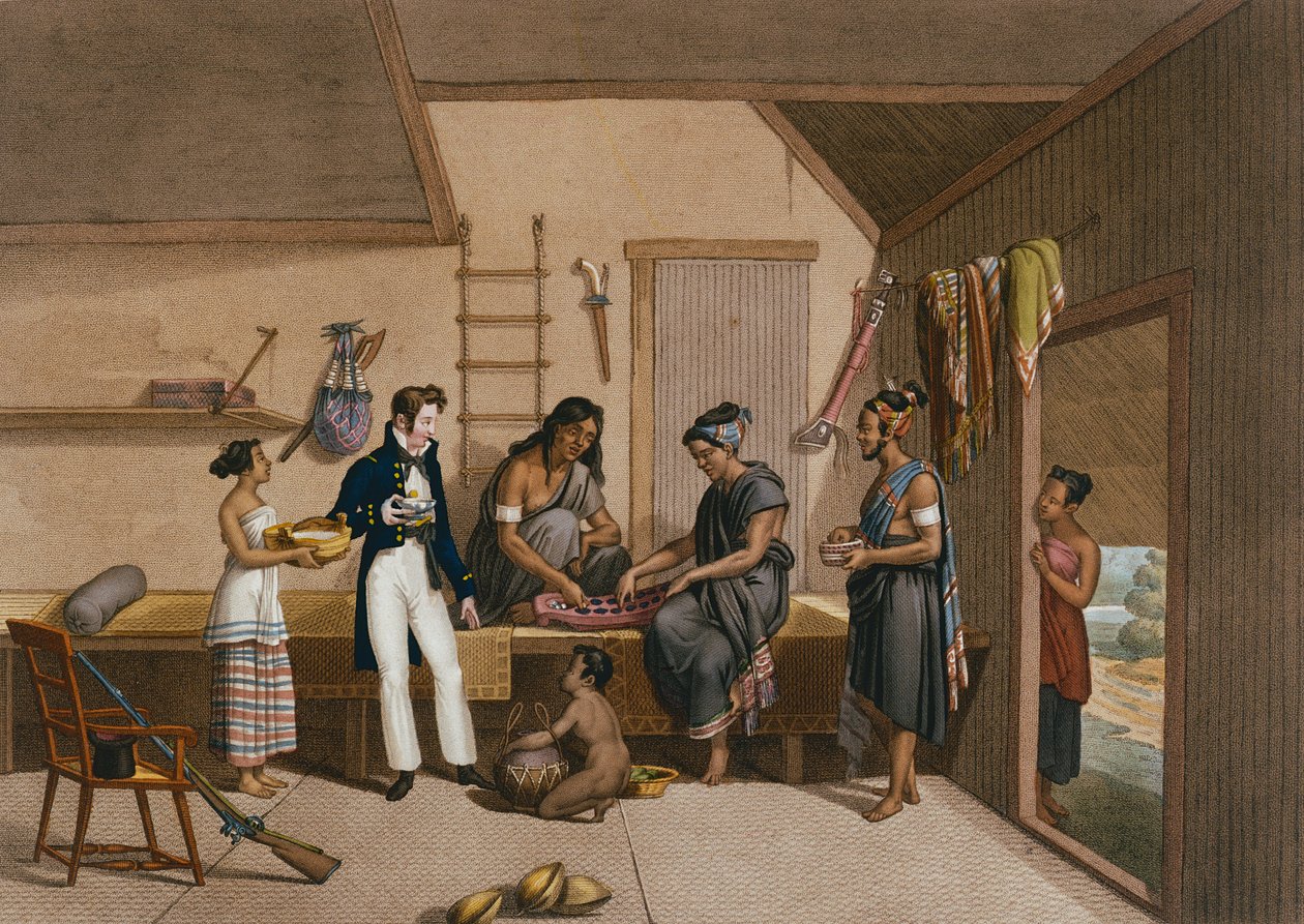 Interiør i et hus i Coupang, Timor, fra 