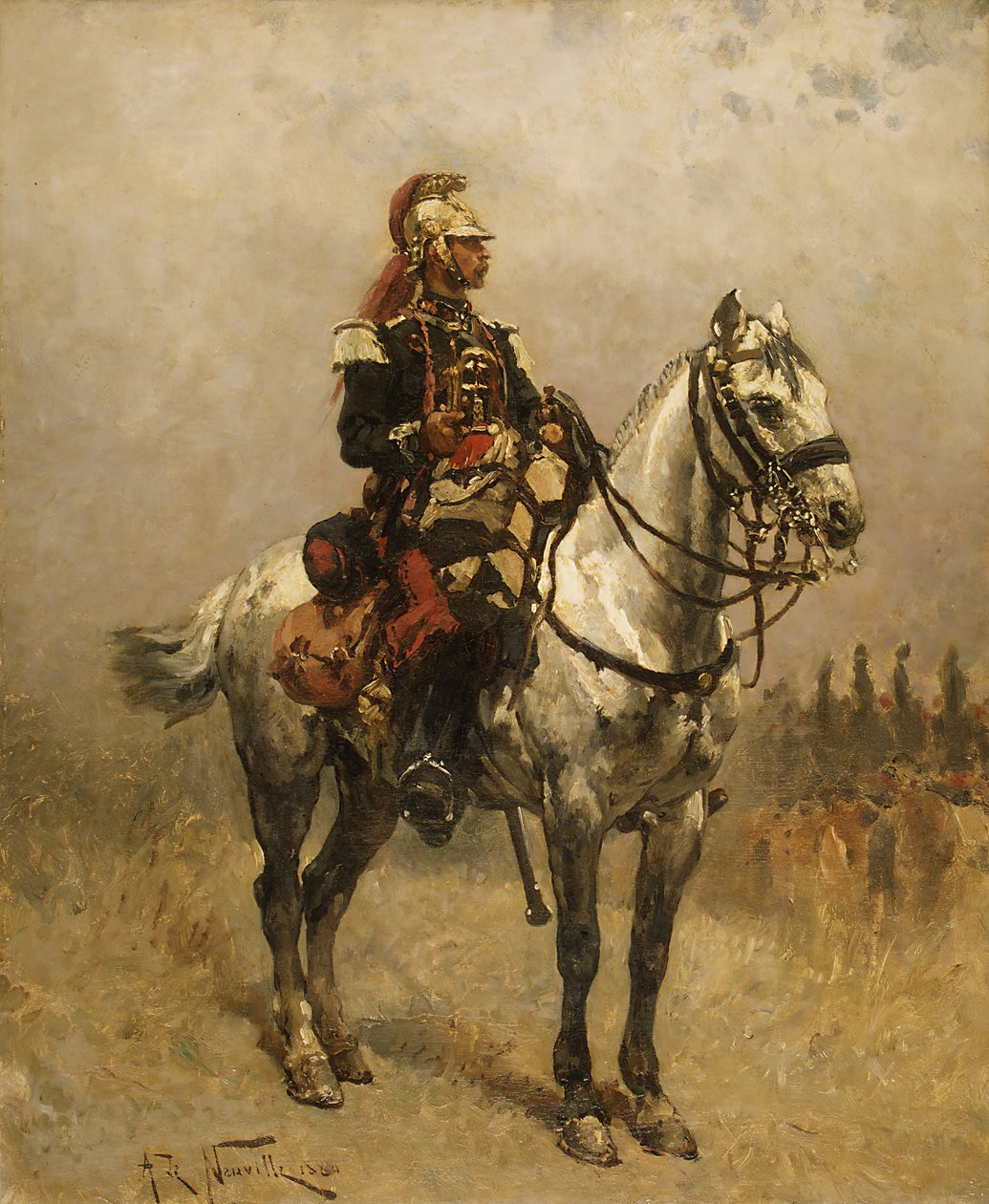 En kavalerist, 1884. av Alphonse de Neuville