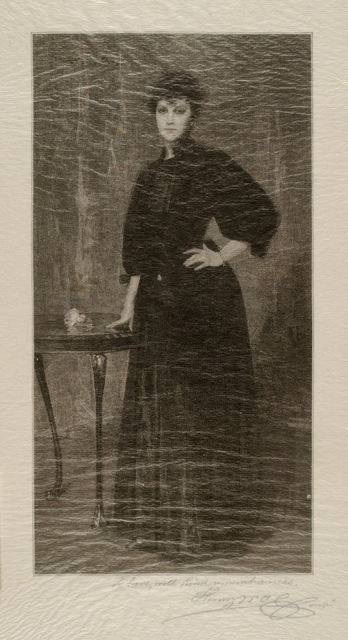En dame i svart av Alsace Henry Wolf