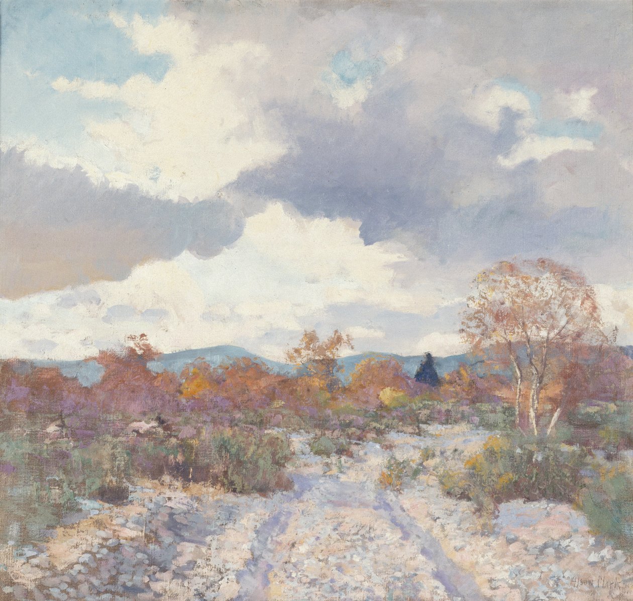 Palm Springs, ca. 1925 (olje på lerret) av Alson Skinner Clark