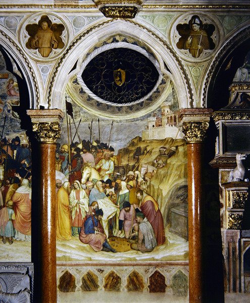 Soldater som spiller terninger (fresco) av Altichiero da Zevio
