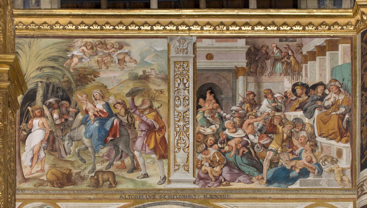 Presbytery, Seventh North Span, Flight to Egypt, Massacre of the Innocents, Altobello Melon av Altobello Melone