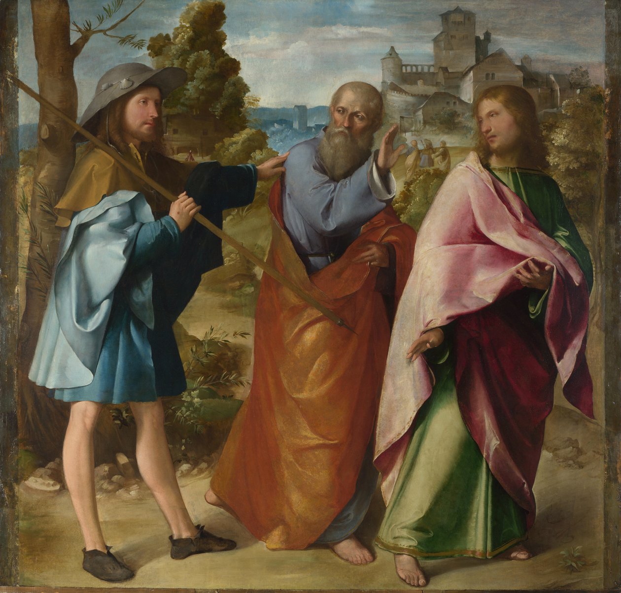 Veien til Emmaus, ca. 1516 av Altobello Melone
