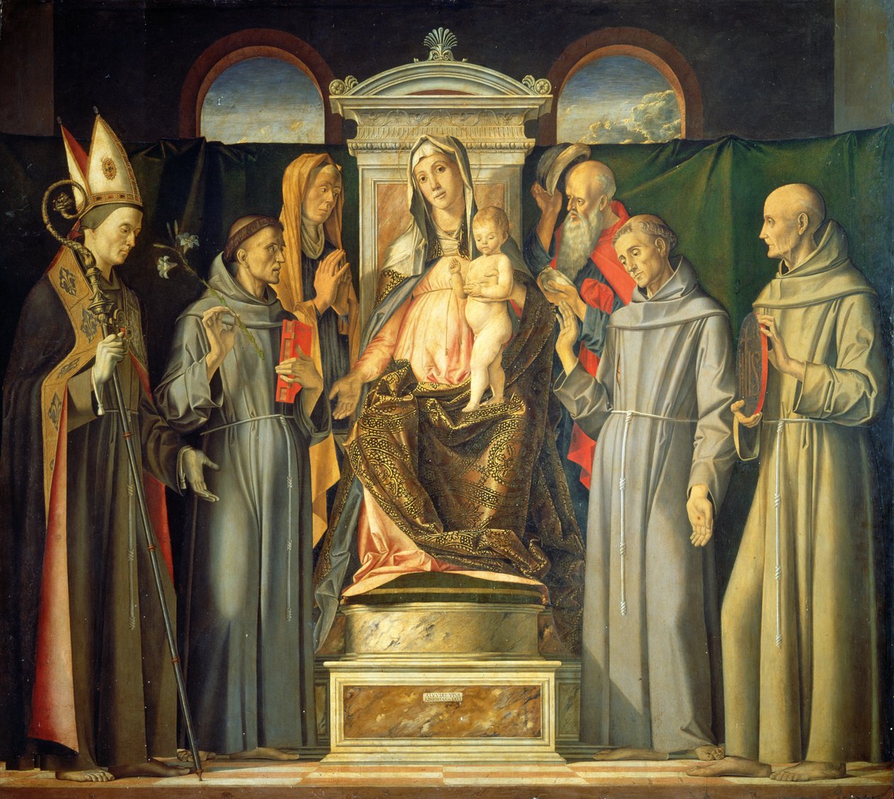 Madonna enthroned, 1480 av Alvise Vivarini