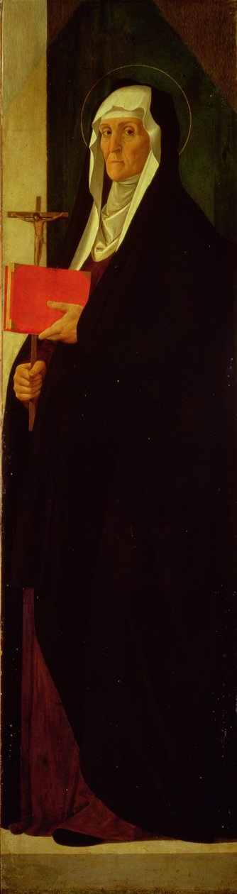 St. Clare, ca. 1485-90 (tempera på panel) av Alvise Vivarini