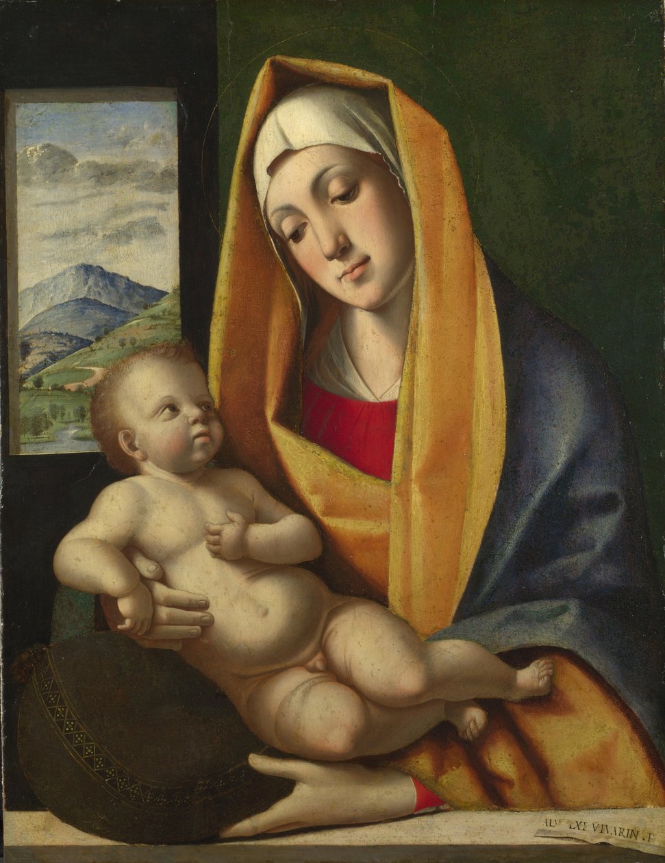 Jomfruen og barnet, ca 1483 av Alvise Vivarini