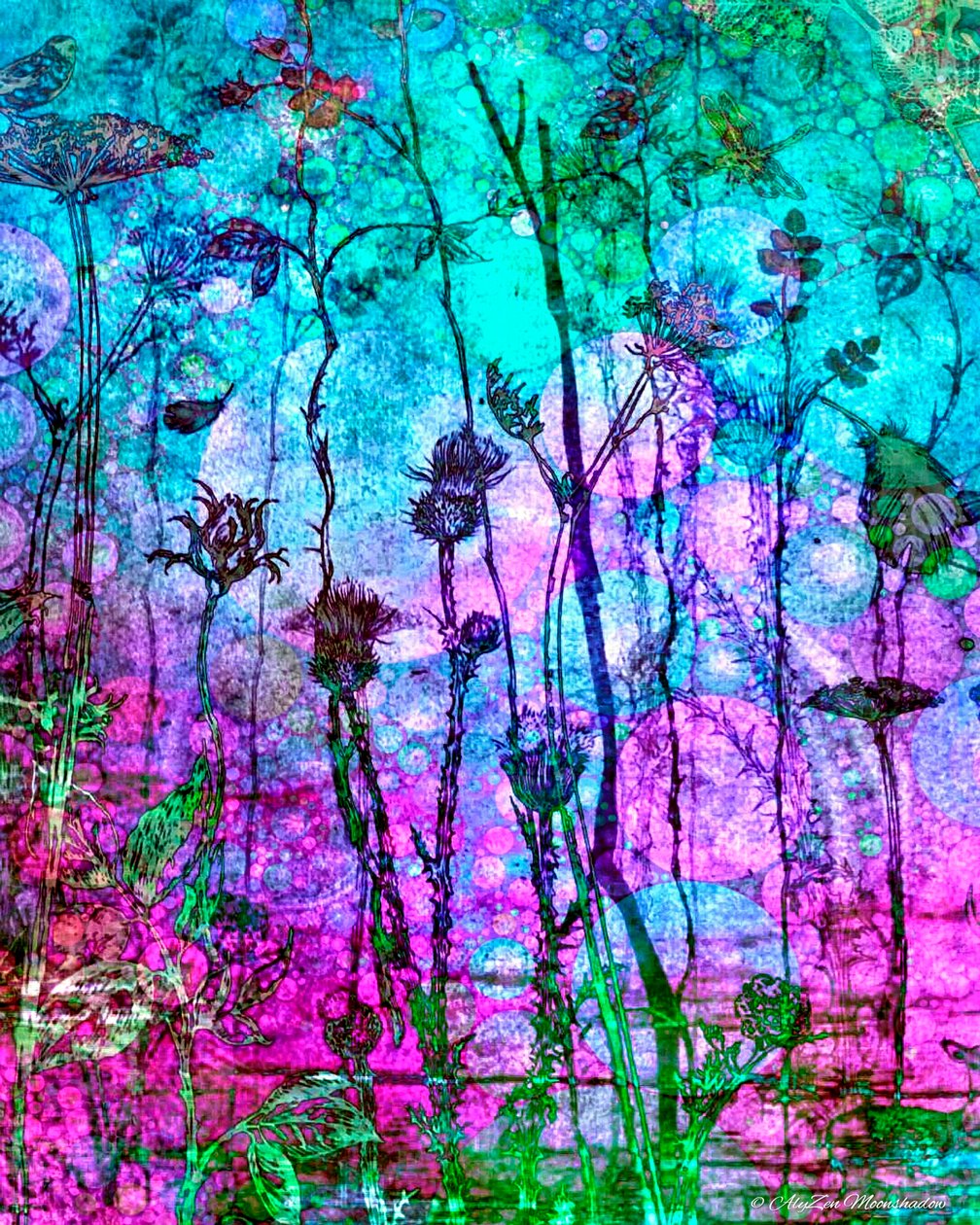 A Rich Tapestry (Cool), 2014, (digital mixed media phoneography) av AlyZen Moonshadow