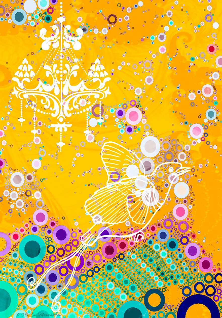 Classy Bird, 2014, (digital blandet medietelefonografi) av AlyZen Moonshadow