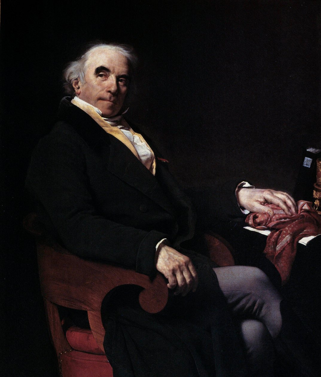 Portrett av ridderen av Nanteuil Lanorville (1754–1834) Generaladministrator for kongelige meldinger Maleri av ridderen av Nanteuil Lanorville (1790–1819) 1817 Søn. 1,29 X 1,02 m av Amable Pagnest
