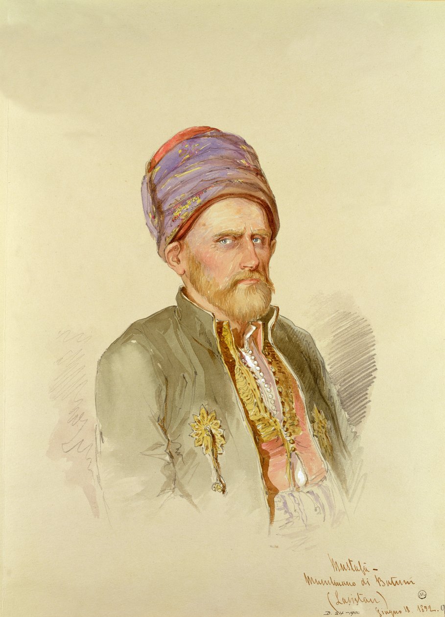 Mustapha - muslim fra Batum, ca. 1852 av Amadeo Preziosi