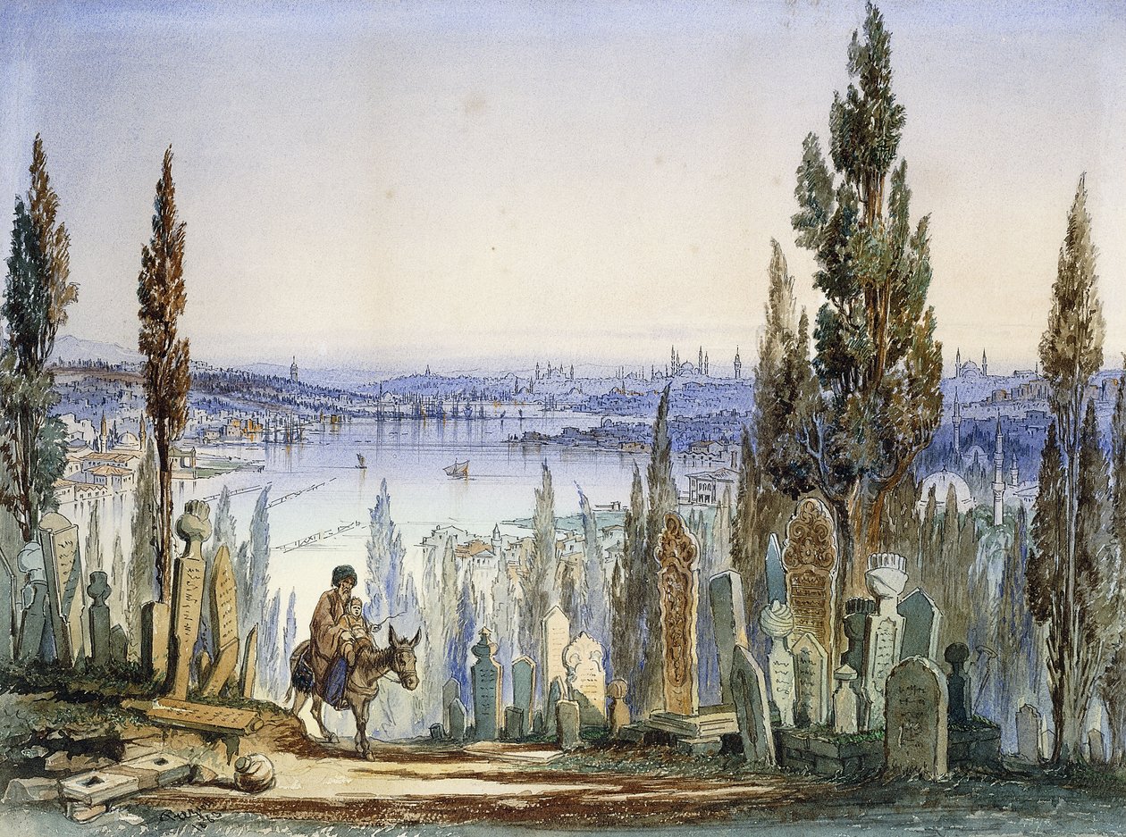 Konstantinopel fra Eyub, av Amadeo Preziosi