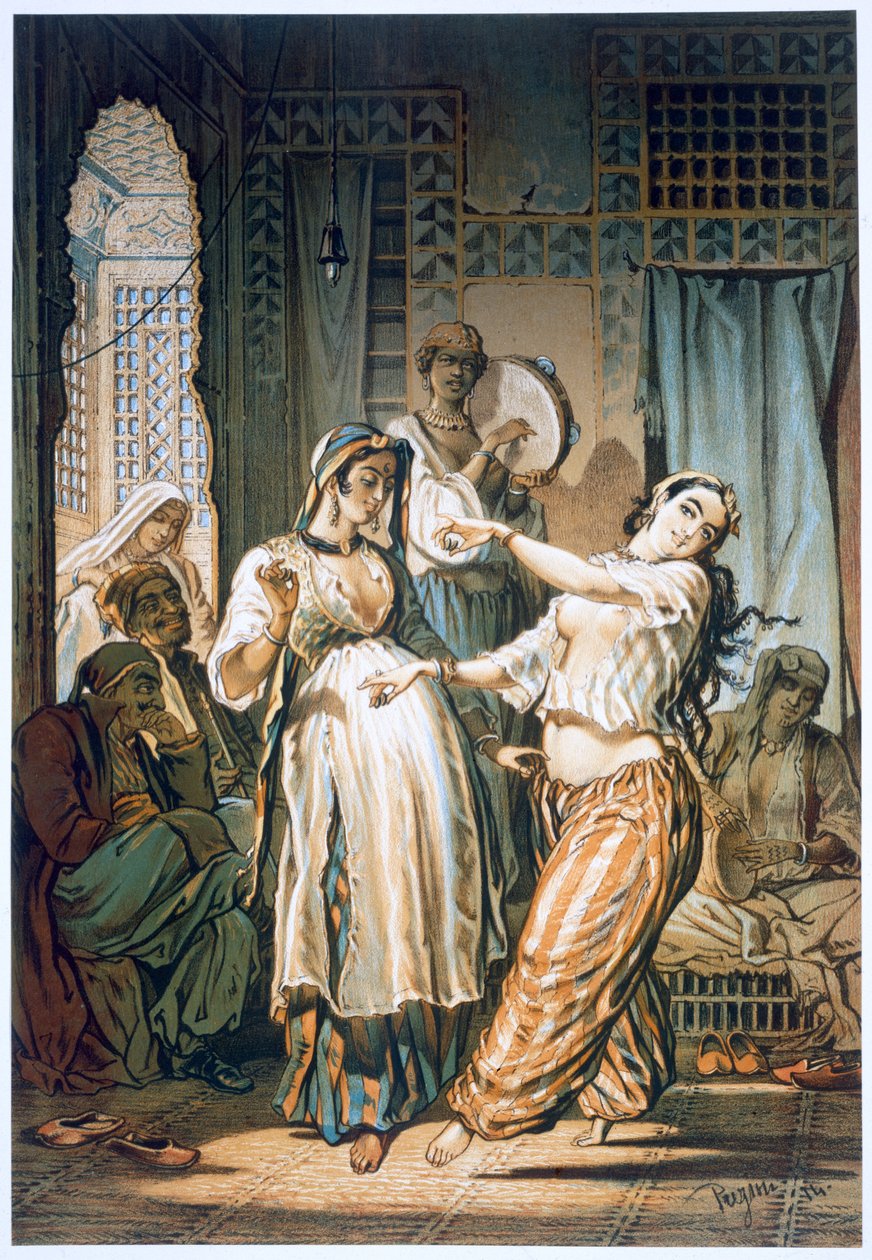 Egyptisk magedanser, Kairo, 1862 av Amadeo Preziosi