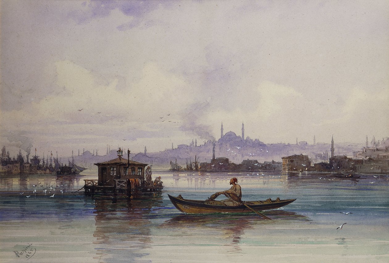 På Bosporus, 1865 av Amadeo Preziosi