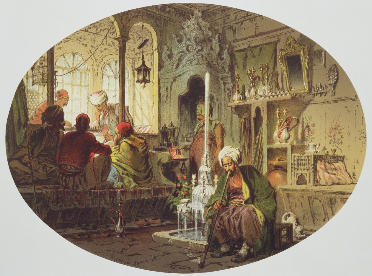 Det osmanske kaffehuset, 1862 av Amadeo Preziosi