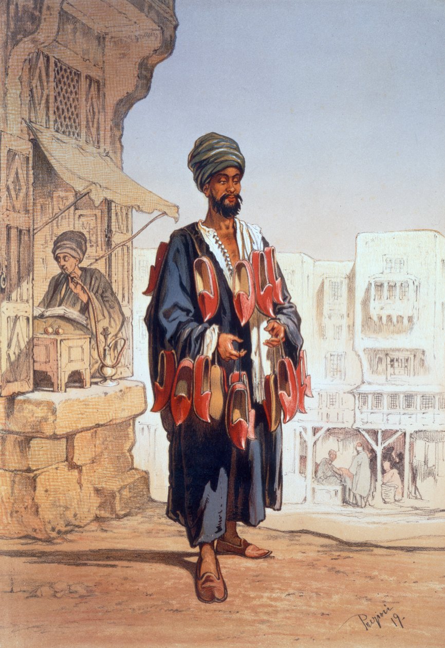 Tøffelselgeren, 1862 av Amadeo Preziosi