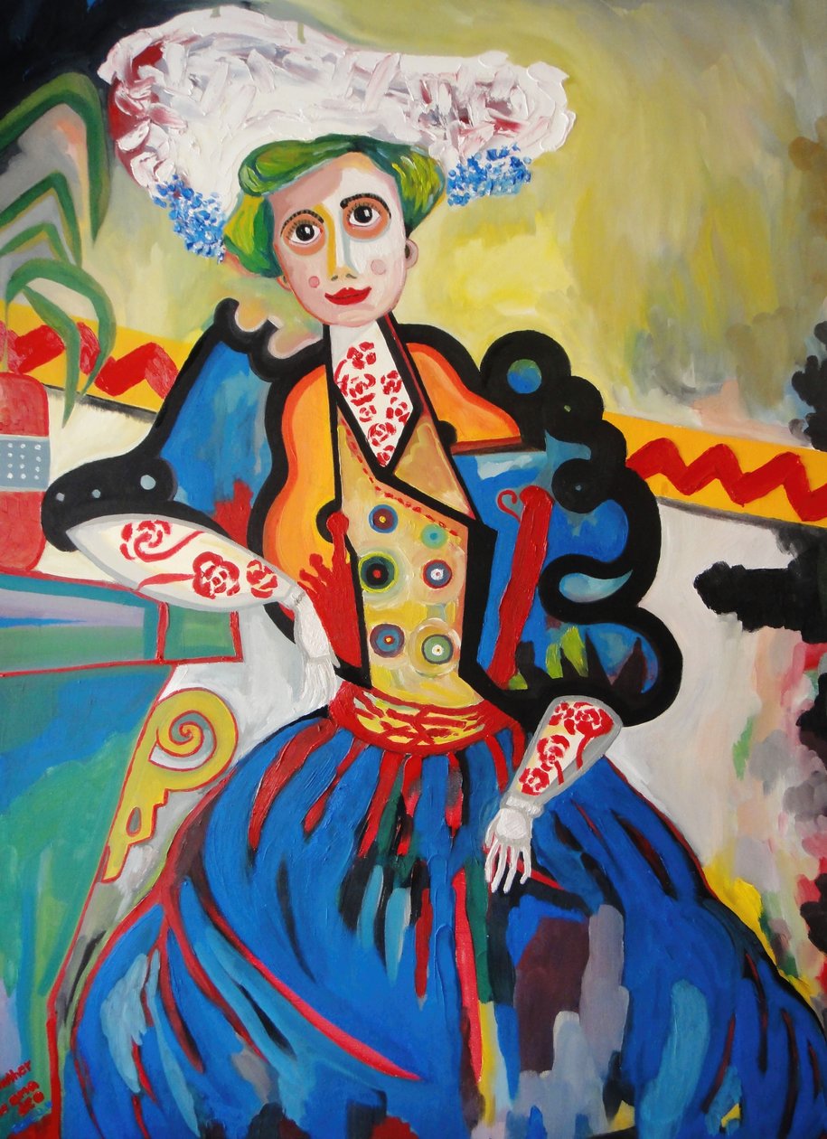 A Woman (olje på lerret) av Amadeu de Souza Cardoso
