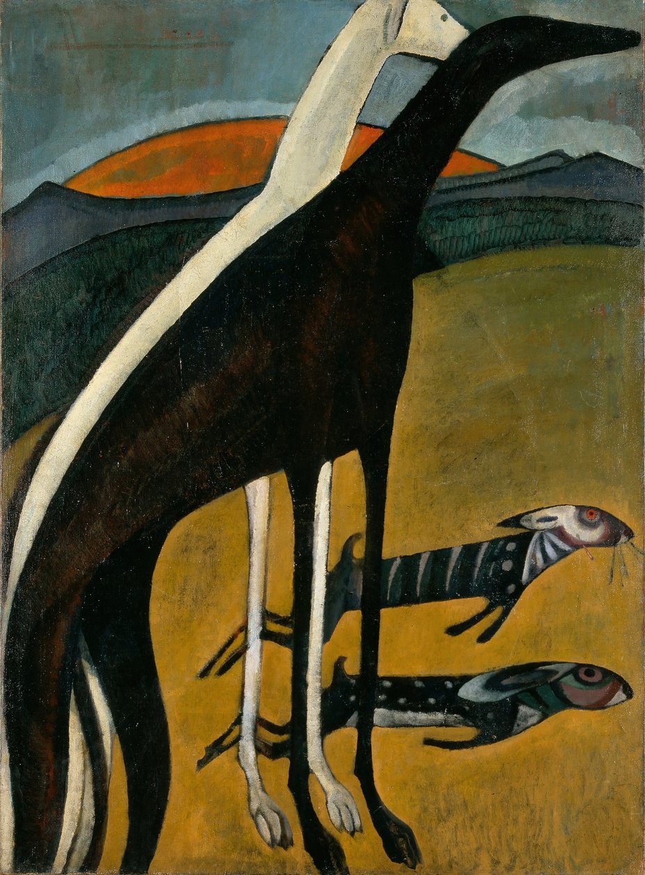Greyhounds, ca. 1911 (olje på lerret) av Amadeu de Souza Cardoso