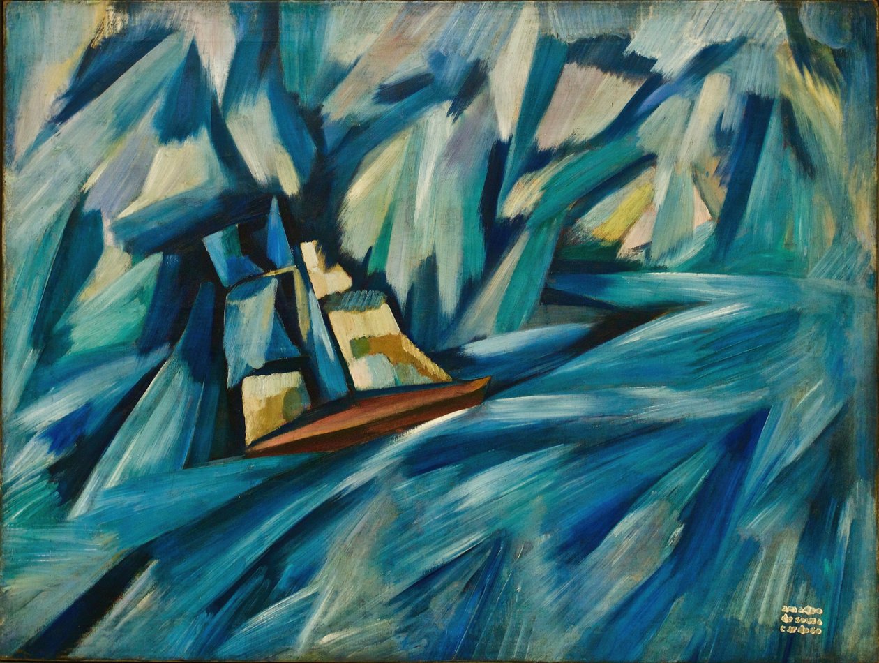 Seilbåt, ca. 1914 (olje på lerret) av Amadeu de Souza Cardoso