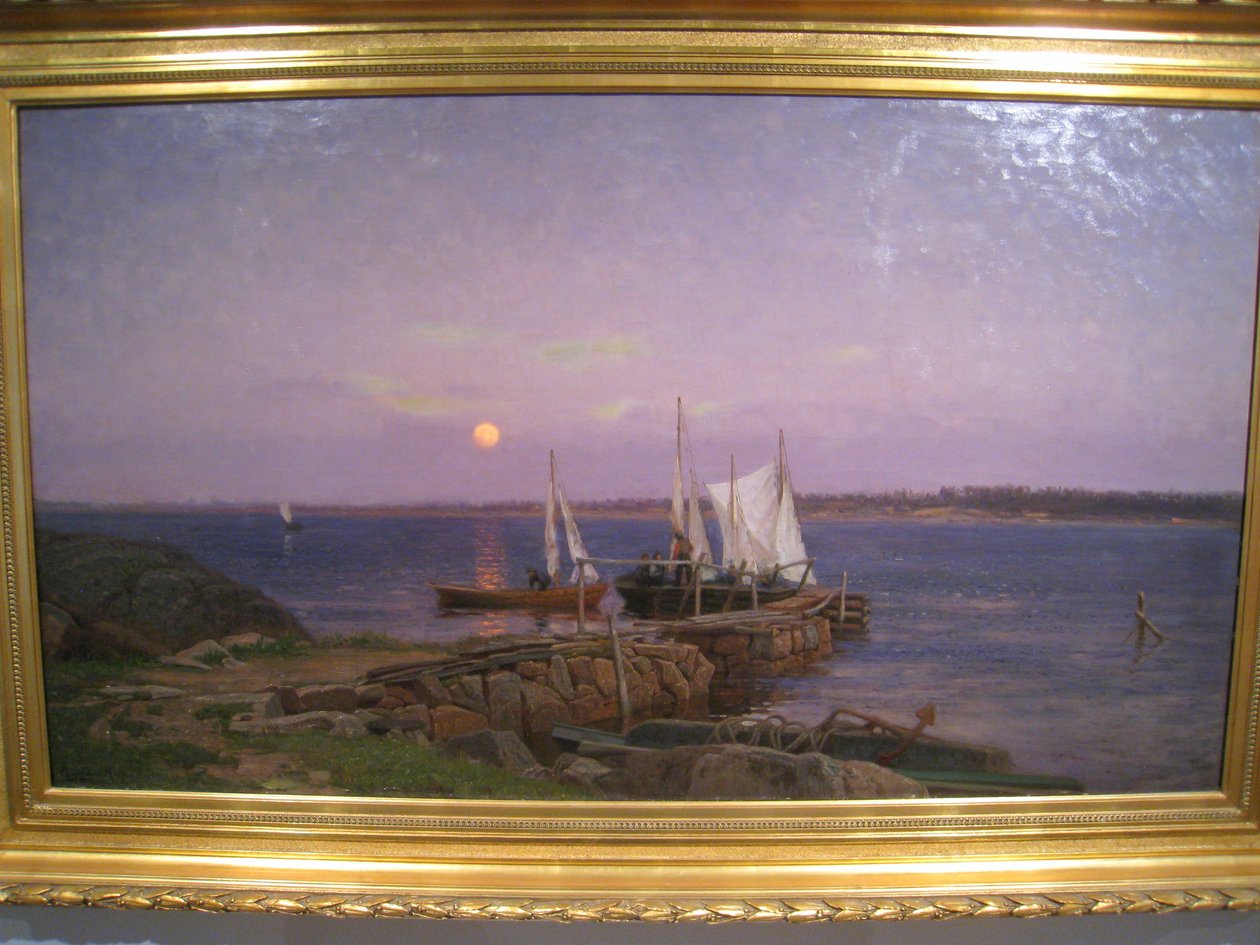 Sommernatt Ved ArisholmenSummer night at Arisholmen av Amaldus Nielsen