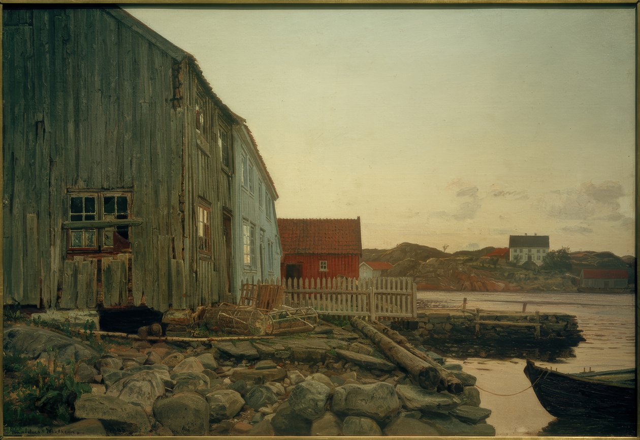 En rorbu, Gamle Hellesund av Amaldus Nielsen
