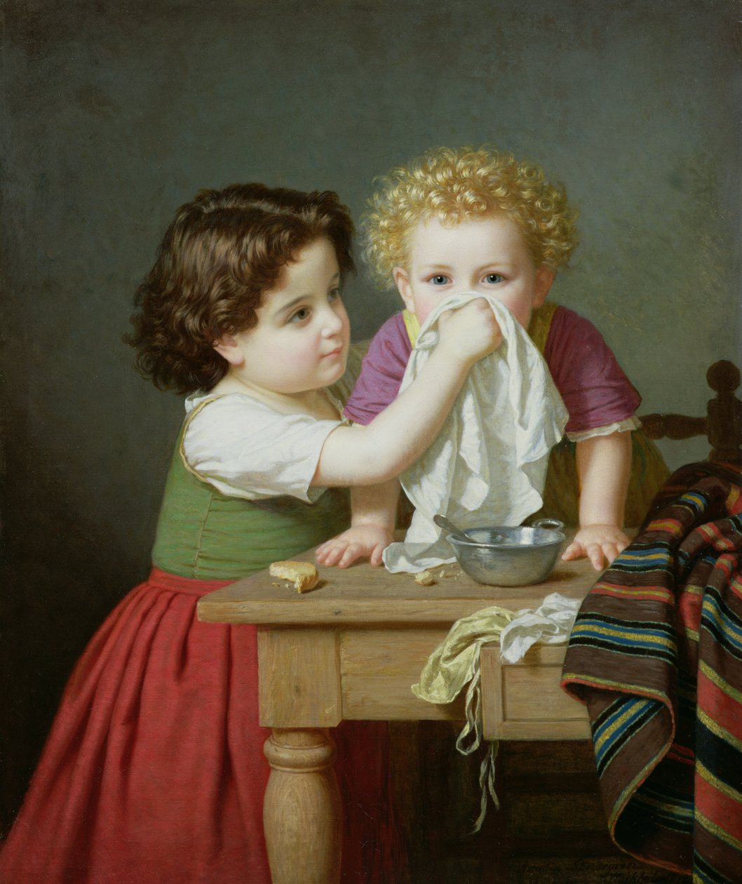 Motherly Instinct, 1872 av Amalia Lindegren