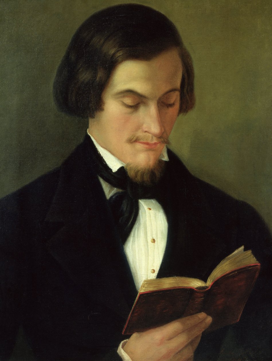 Portrett av poeten Heinrich Heine (1797-1856) 1842 av Amalia Keller