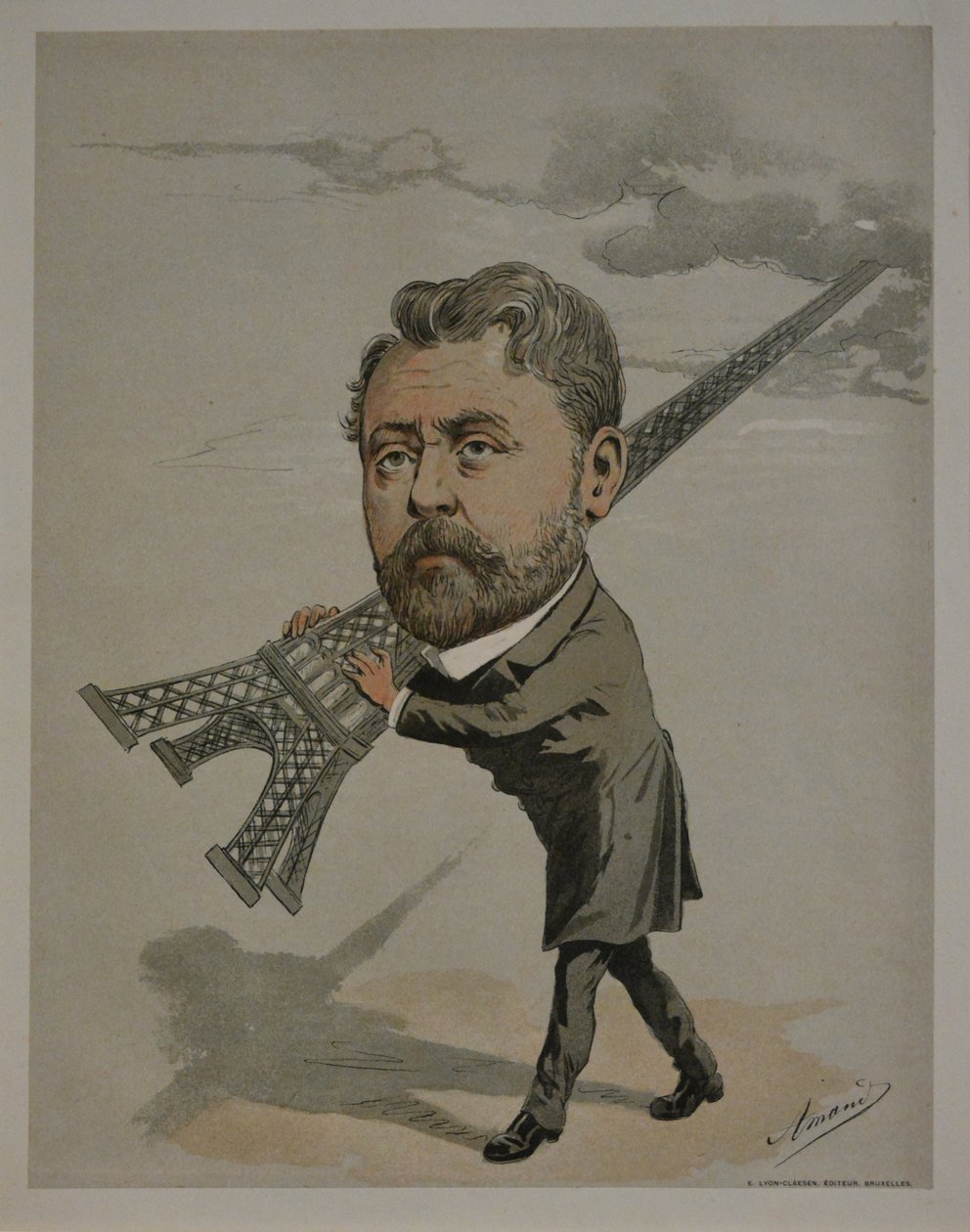 Gustave Eiffel Fra: The Men of the Century. av Amand Vaché