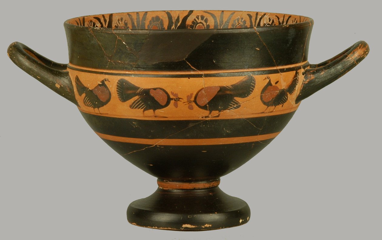 Lofts rødfigur skyphos, ca. 540 f.Kr. (leire) av Amasis Painter circle of Amasis Painter circle of