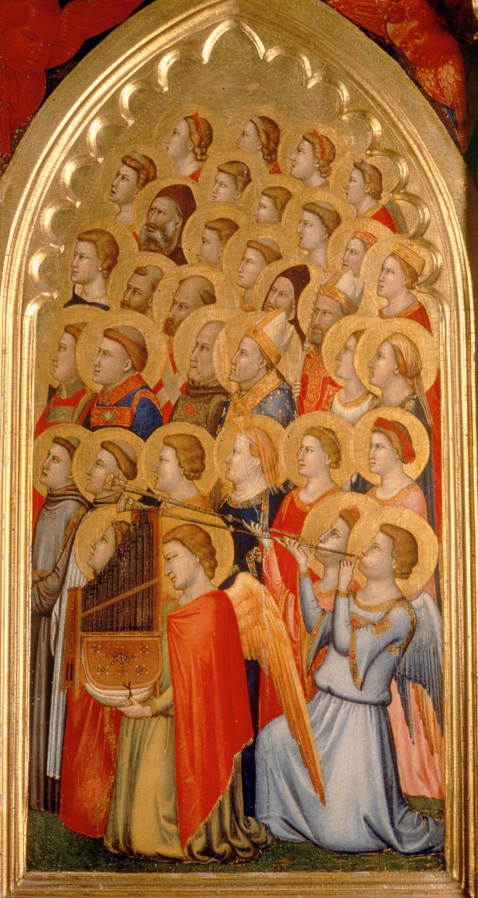 Engler fra Coronation of the Virgin Polyptych (panel lengst til høyre) (se også 66540-66550) av Ambrogio Bondone Giotto