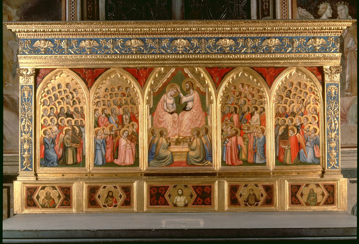 Kroning av jomfrupolyptyken (panel) (se også 66541-66551) av Ambrogio Bondone Giotto