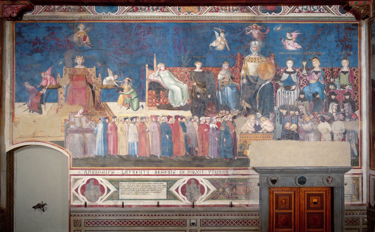 Allegory of Good Government, 1338-40 av Ambrogio Lorenzetti