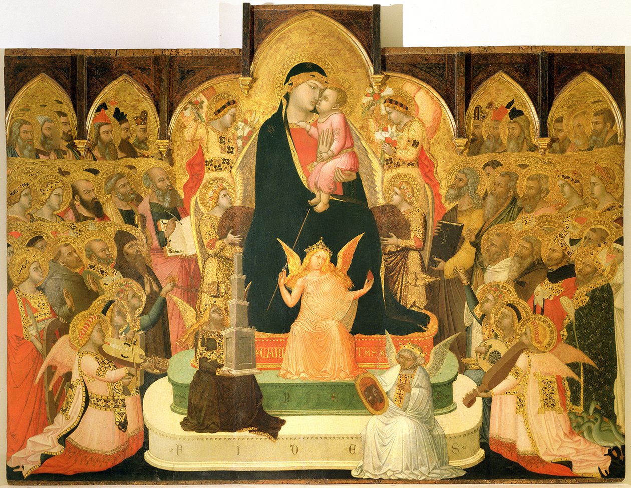 Maesta (tempera og gull på panel) av Ambrogio Lorenzetti