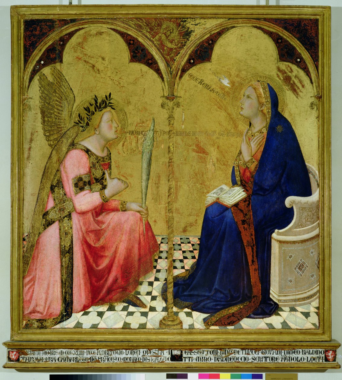 The Annunciation, 1344 (tempera på panel) av Ambrogio Lorenzetti