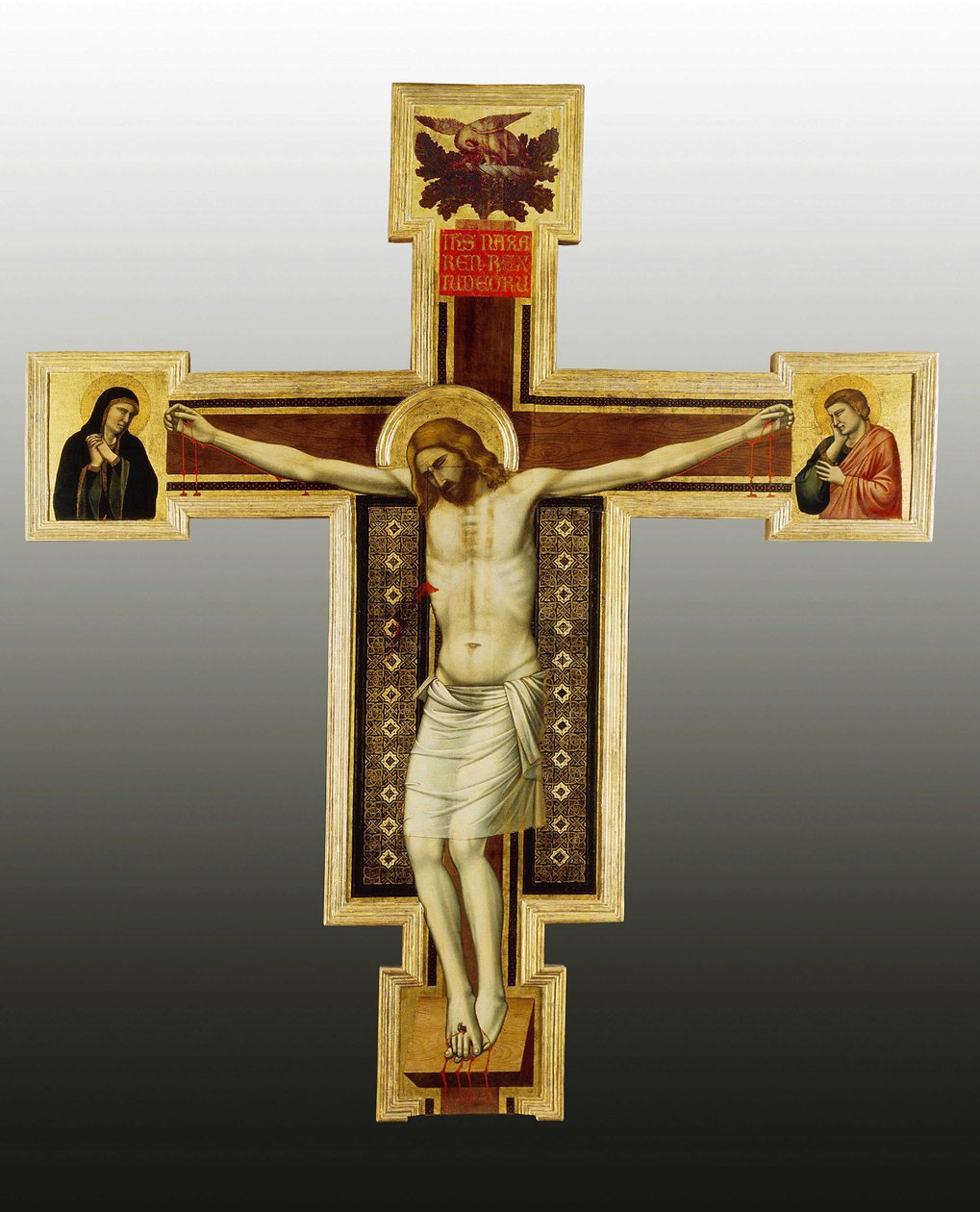 Korsfestelse, 1300-tallet Maleri fra Giottos verksted (1266-1337) San Felice på Piazza, Firenze Olje på tre © Battaglini / Leemage av Ambrogio Bondone (workshop) Giotto
